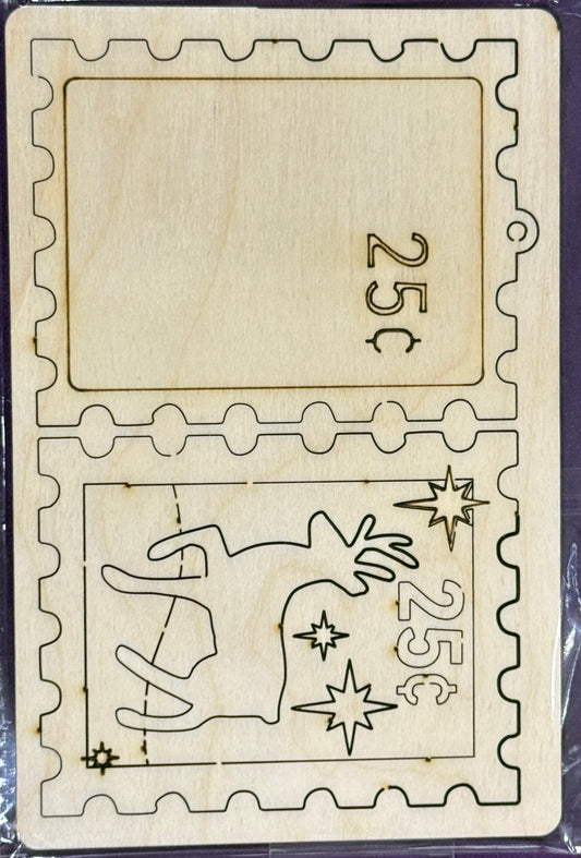 Pop-Out Ornament Kit: Reindeer Postage Stamp