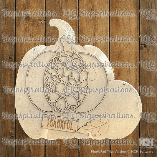 Thankful Pumpkin with Floral Pumpkin & Thankful Tag Kit Bundle