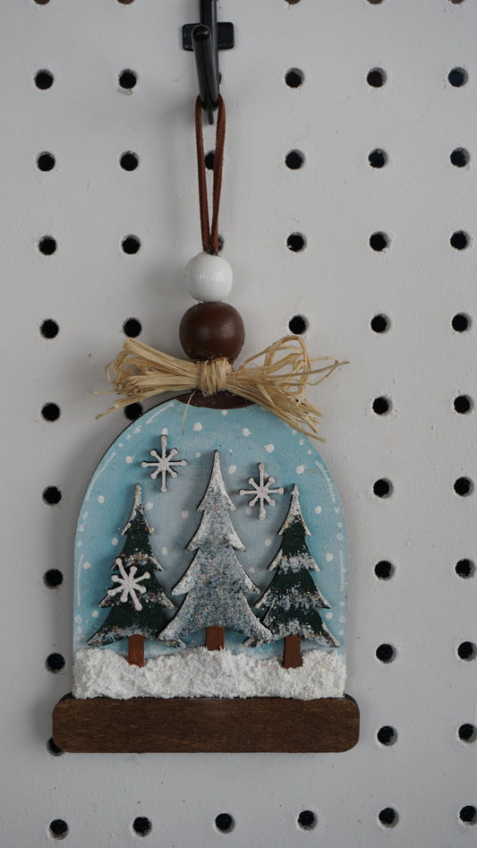 Three Trees Snowglobe Ornament