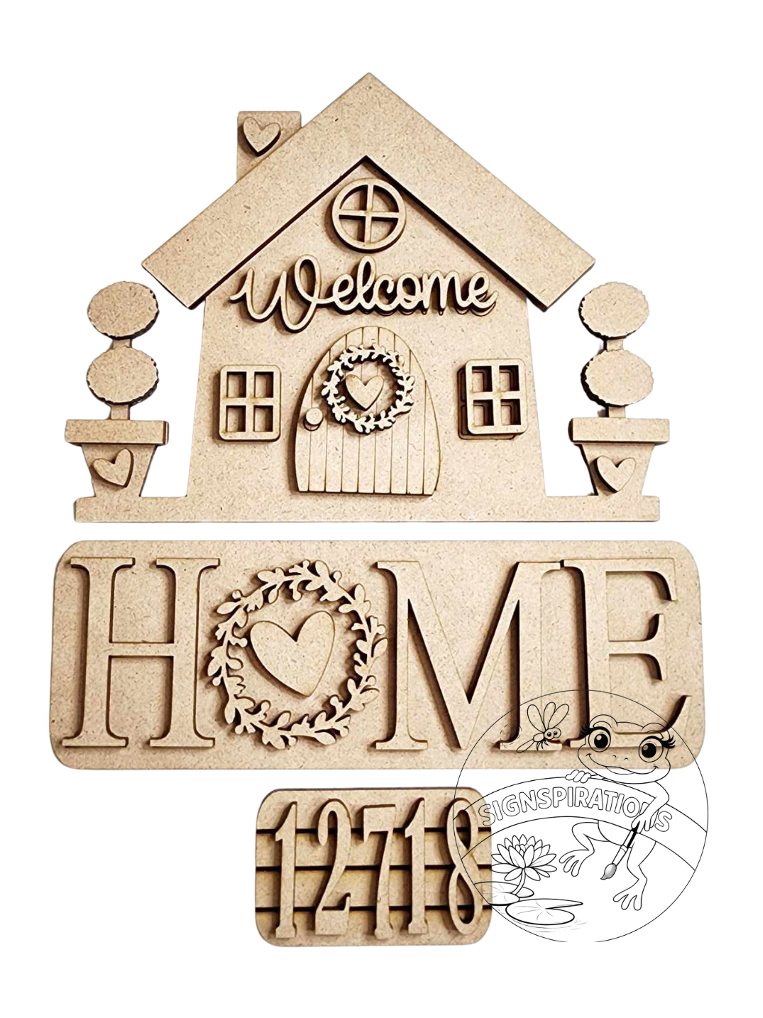 Inserts (3 parts) - Truck, Basket, House, Wall Hanger